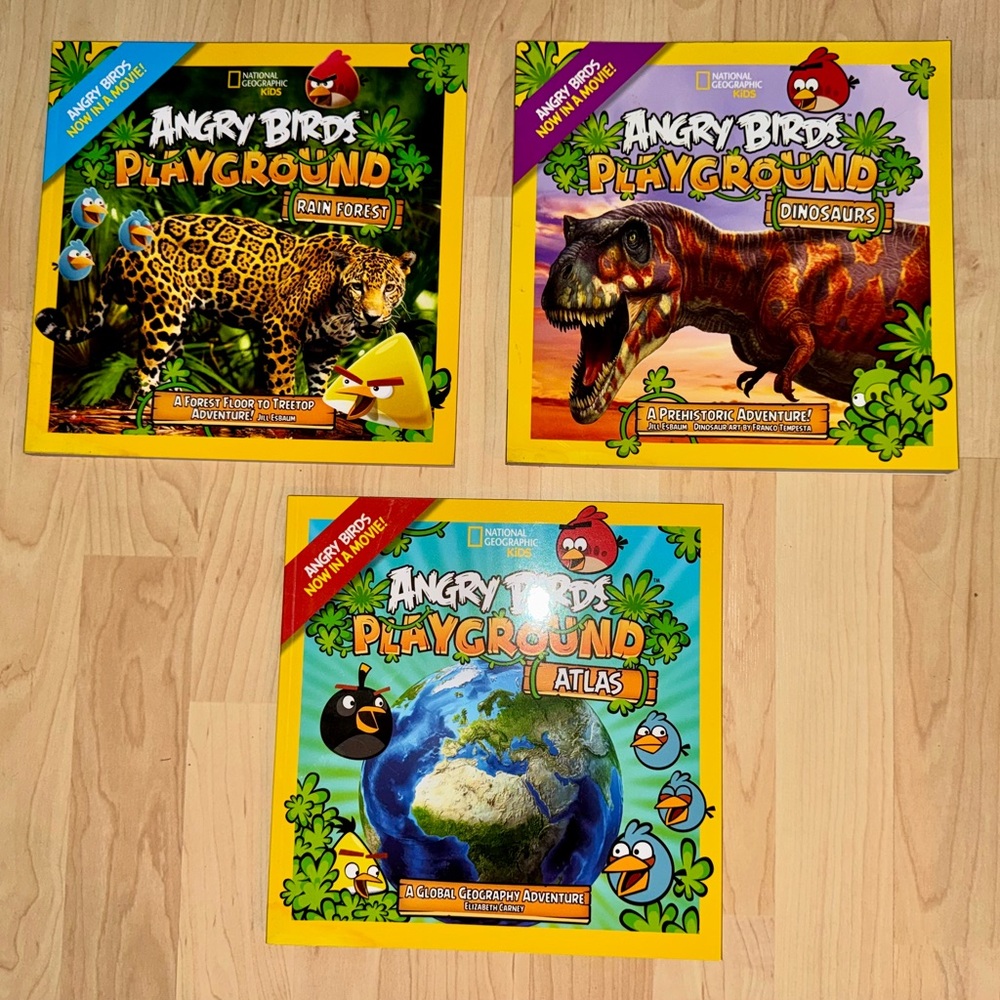National Geographic Set - Rainforest, Dinosaurs, Atlas Angry Bird Theme